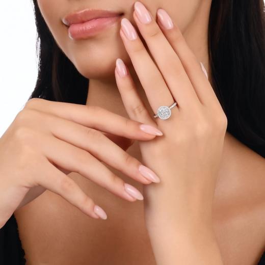 Diamantring zus. ca. 1,24 ct. Diamantring